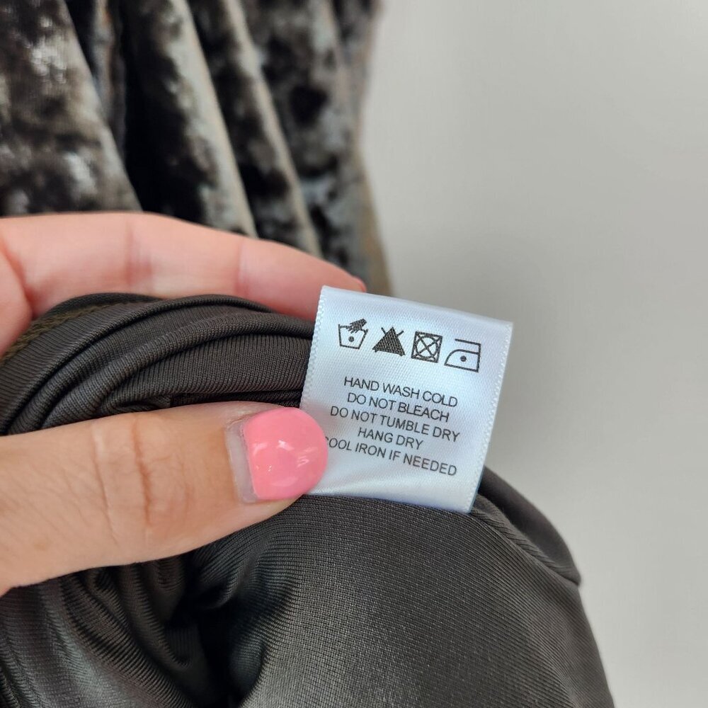 NBD Revolve Green Crushed Velvet Mini Dress Shift Cocktail Women's S - Picture 8 of 8